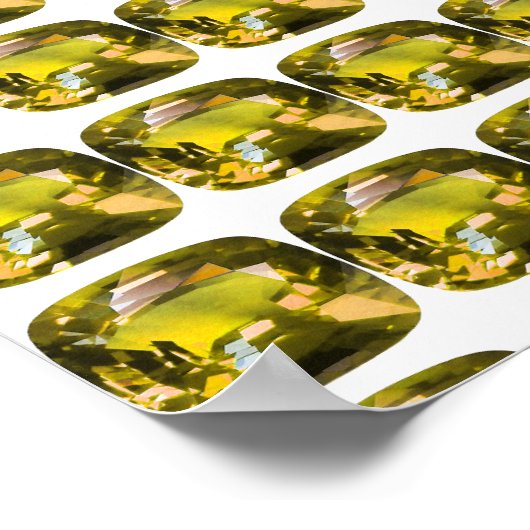 Poster Citrine Gemstone Jaune (Coin)