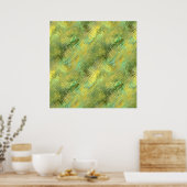 Poster Citrine Yellow Glassy Texture (Cuisine)