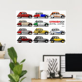 Poster Citroën 2CV éditions limitées (Bureau à domicile)