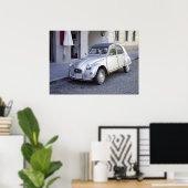 Poster Citroën 2CV en argent (Bureau à domicile)