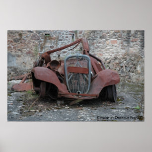 Poster Citroen chez Oradour France