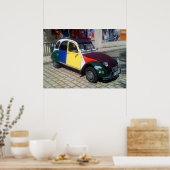 Poster Citroen coloré 2 CV (Cuisine)