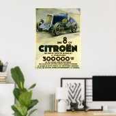 Poster Citroen établit un record de distance en 1933 Post (Bureau à domicile)