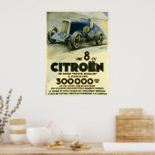 Poster Citroen établit un record de distance en 1933 Post (Cuisine)