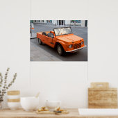 Poster Citroen orange Mehari (Cuisine)