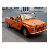 Poster Citroen orange Mehari (Devant)