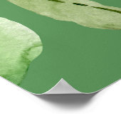 Poster citron aquarelle, motif de papier peint de fruits. (Coin)