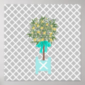 Poster Citron Arbre Topiaire Planter Box Art (Devant)