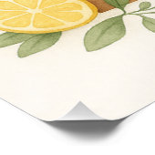 Poster Citron avec ours Nursery Wall Art (Coin)