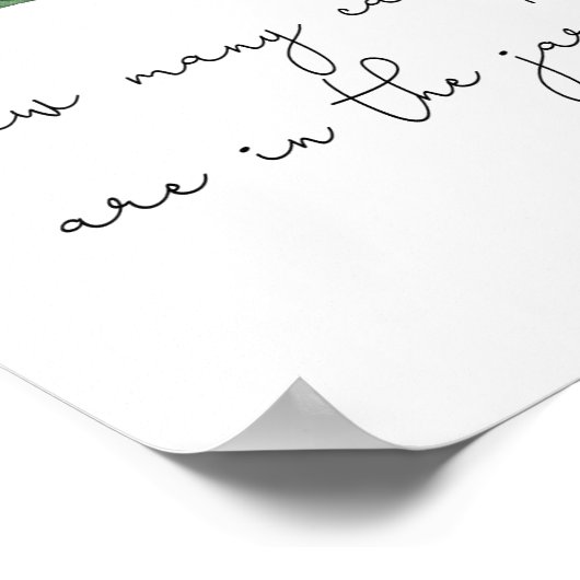 Poster Citron baby shower Devinez combien de bonbons (Coin)