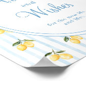 Poster Citron bleu Bow Italien Conseils et souhaits (Coin)