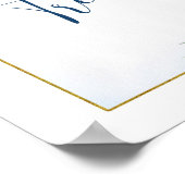 Poster Citron bleu Floral Principale Squeeze sucreries et (Coin)