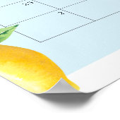 Poster Citron bleu Guette le calendrier de la date d'éché (Coin)