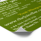 Poster Citron, citron vert et Kiwi, bar à jus Publicité (Coin)