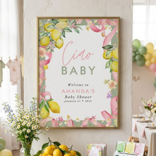 Poster Citron de la Côte d'Amalfi Eté Italien Ciao Baby S