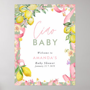 Poster Citron de la Côte d'Amalfi Eté Italien Ciao Baby S