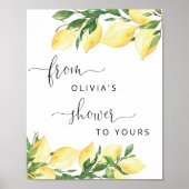 Poster Citron de ma douche à vos faveurs Signer (Devant)