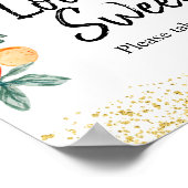 Poster Citron d'été Orange Aquarelle L'amour est doux (Coin)