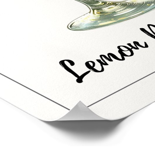 Poster Citron Drop Martini Citrus frais Cocktail (Coin)