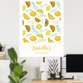 Poster Citron et citron vert Motif (Bureau à domicile)