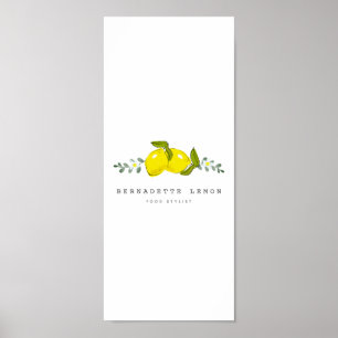 Poster Citron & Fleur Blanche Simple et Propre