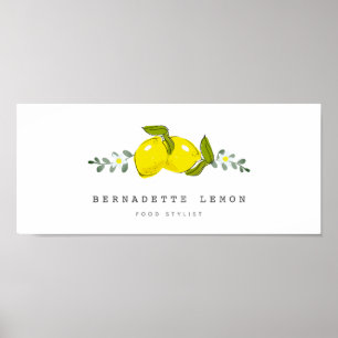 Poster Citron & Fleur Blanche Simple et Propre