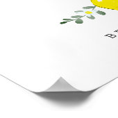 Poster Citron & Fleur Blanche Simple et Propre (Coin)