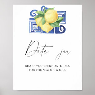 Poster Citron - idées pour une soirée en amoureux. Jeu de