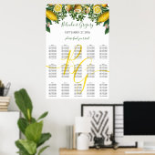 Poster Citron jaune rustique Mariage de verdure (Bureau à domicile)