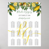 Poster Citron jaune rustique Mariage de verdure (Devant)