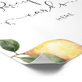 Poster Citron laissez votre carte de recette ici (Coin)