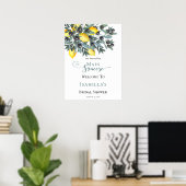 Poster Citron Main Squeeze | Olives noires Baby Shower (Bureau à domicile)