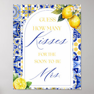 Poster Citron Méditerranéen Devinez Combien De Baisers Je