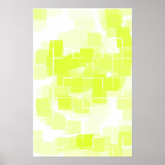 Poster "Citron meringue" Art géométrique (Devant)