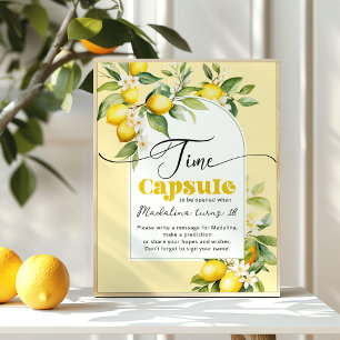 Poster Citron principal presser la capsule de temps d'ann