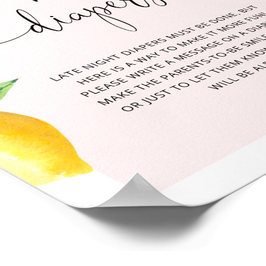 Poster Citron rose Late night couches (Coin)