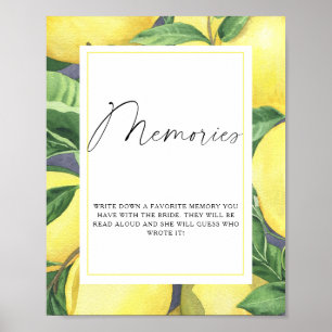 Poster Citron - souvenirs avec la mariée
