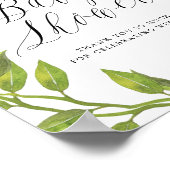 Poster Citron vert Baby shower de couronnes Bienvenue (Coin)