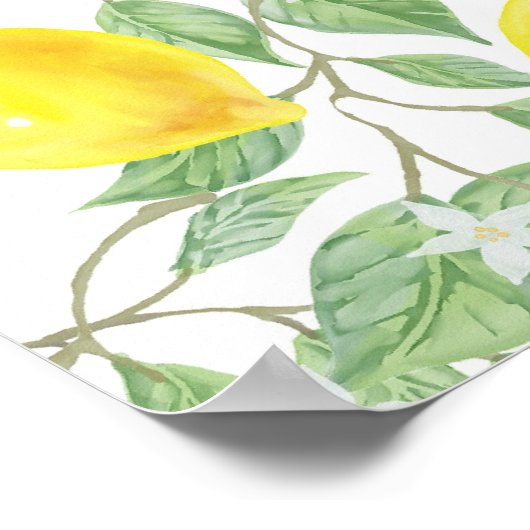 Poster citron vert feuille (Coin)