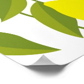 Poster Citronnier Art : Citrus jaune Motif sans couture (Coin)