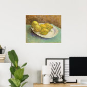 Poster Citrons à vie morte sur une plaque de Vincent van (Bureau à domicile)
