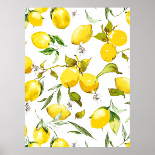 Poster Citrons aquarelle 5