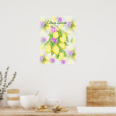 Poster Citrons Aquarelle Citrus Limon Fruit Cuisine (Cuisine)