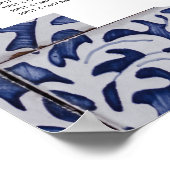 Poster Citrons Carreaux portugais Mariage Carte de siège (Coin)