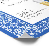 Poster Citrons & Carrelage Méditerranéen Wedding shower F (Coin)