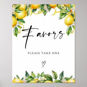 Poster Citrons Citrus douche nuptiale Faveurs
