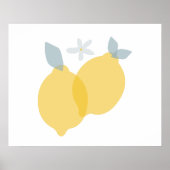 Poster Citrons Citrus Pastel Moderne (Devant)