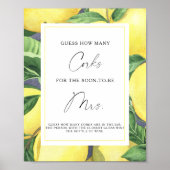 Poster Citrons - Devinez combien de lièges (Devant)