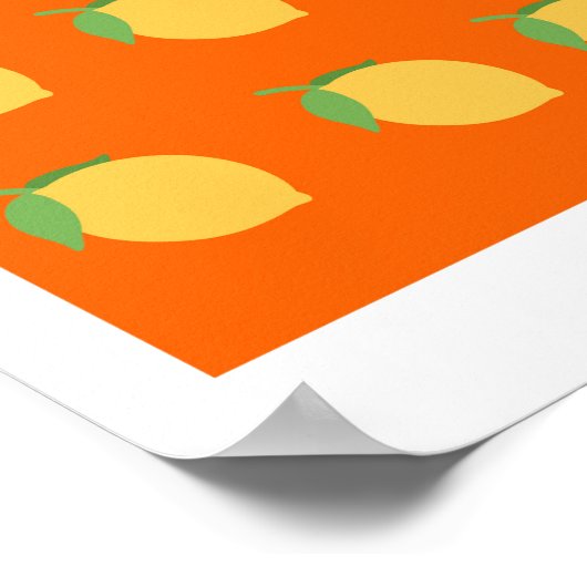 Poster Citrons du marché aux fruits (Coin)