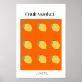 Poster Citrons du marché aux fruits (Devant)